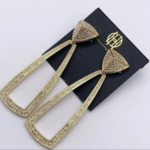 House of Harlow Mesa Pave Drop Earrings NWT